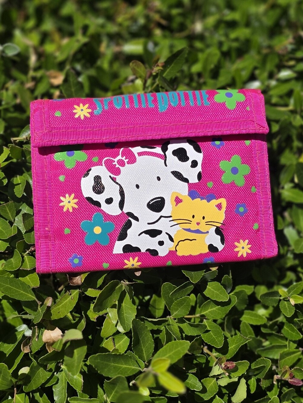 NEW 1990's Kawaii Y2K vintage SANRIO Spottie Dottie hot pink nylon wallet